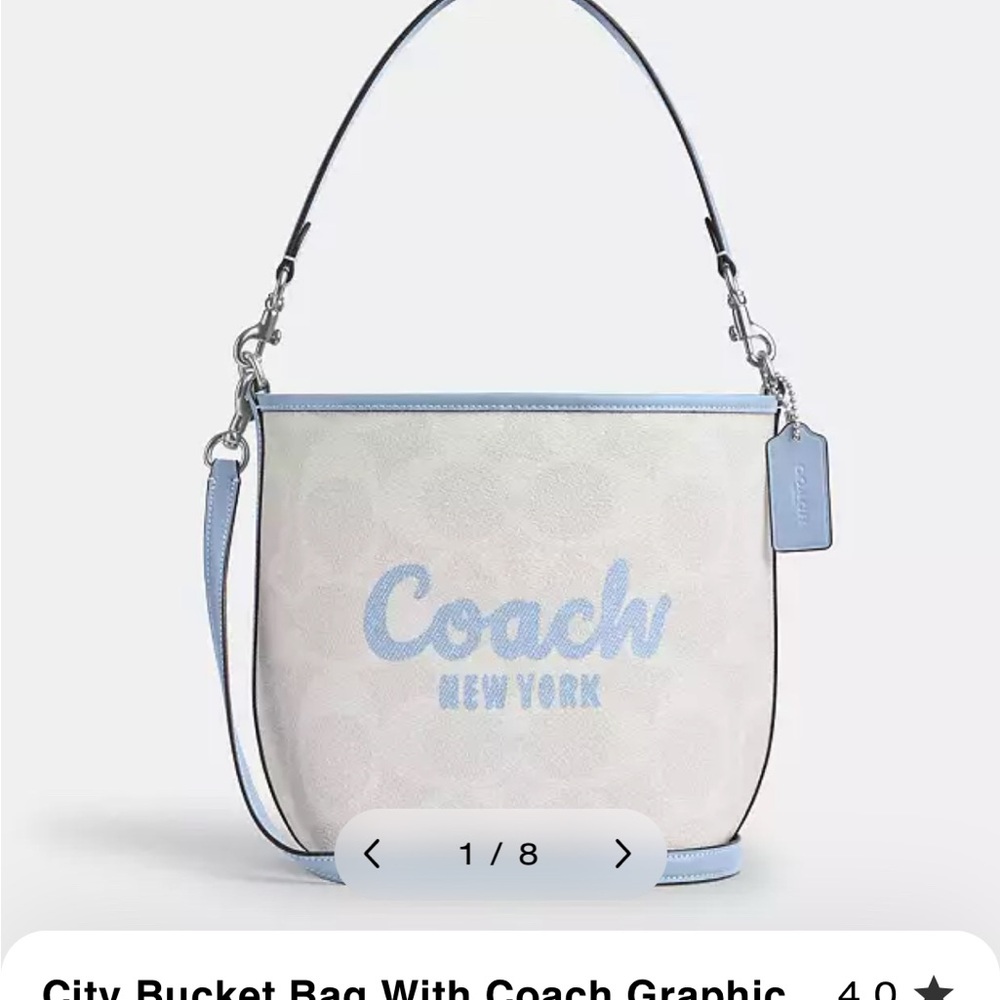Coach City Bucket Bag - SV/Chalk/Bluebell